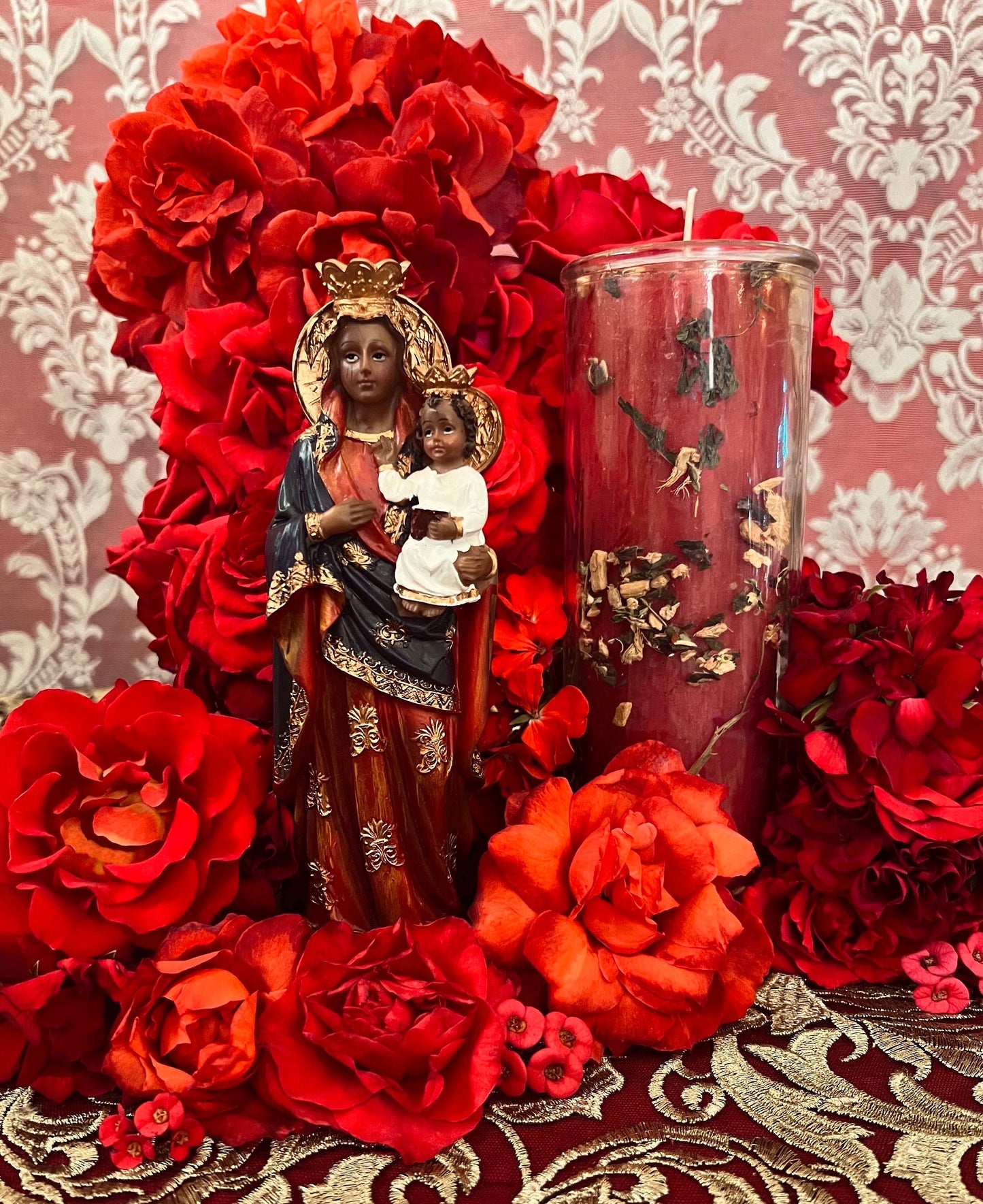 Ezili Dantor Vigil Candle + Protection + Justice + Domination + Zilí Dantó + Erzulie Dantor + Fixed and Blessed