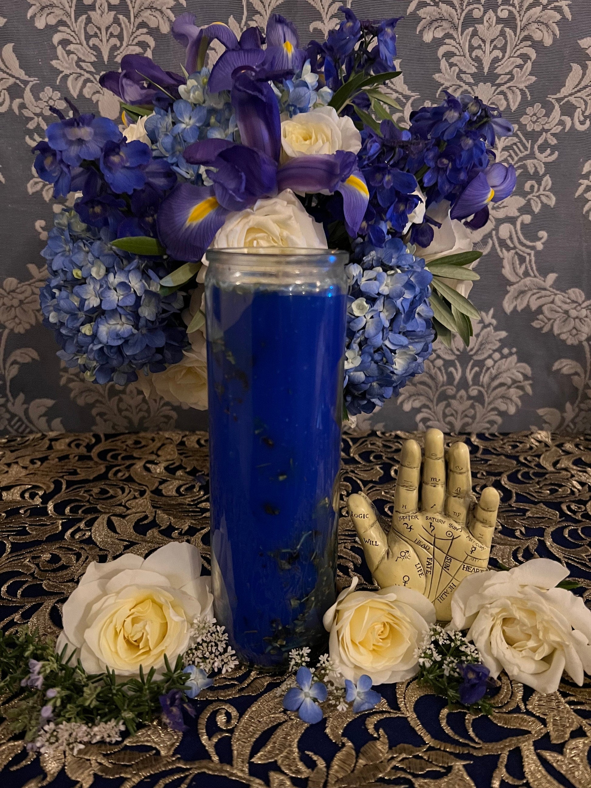 Psychic Vision Vigil Candle + Intuition + Spirit Communication + Mediumship + Fixed and Blessed