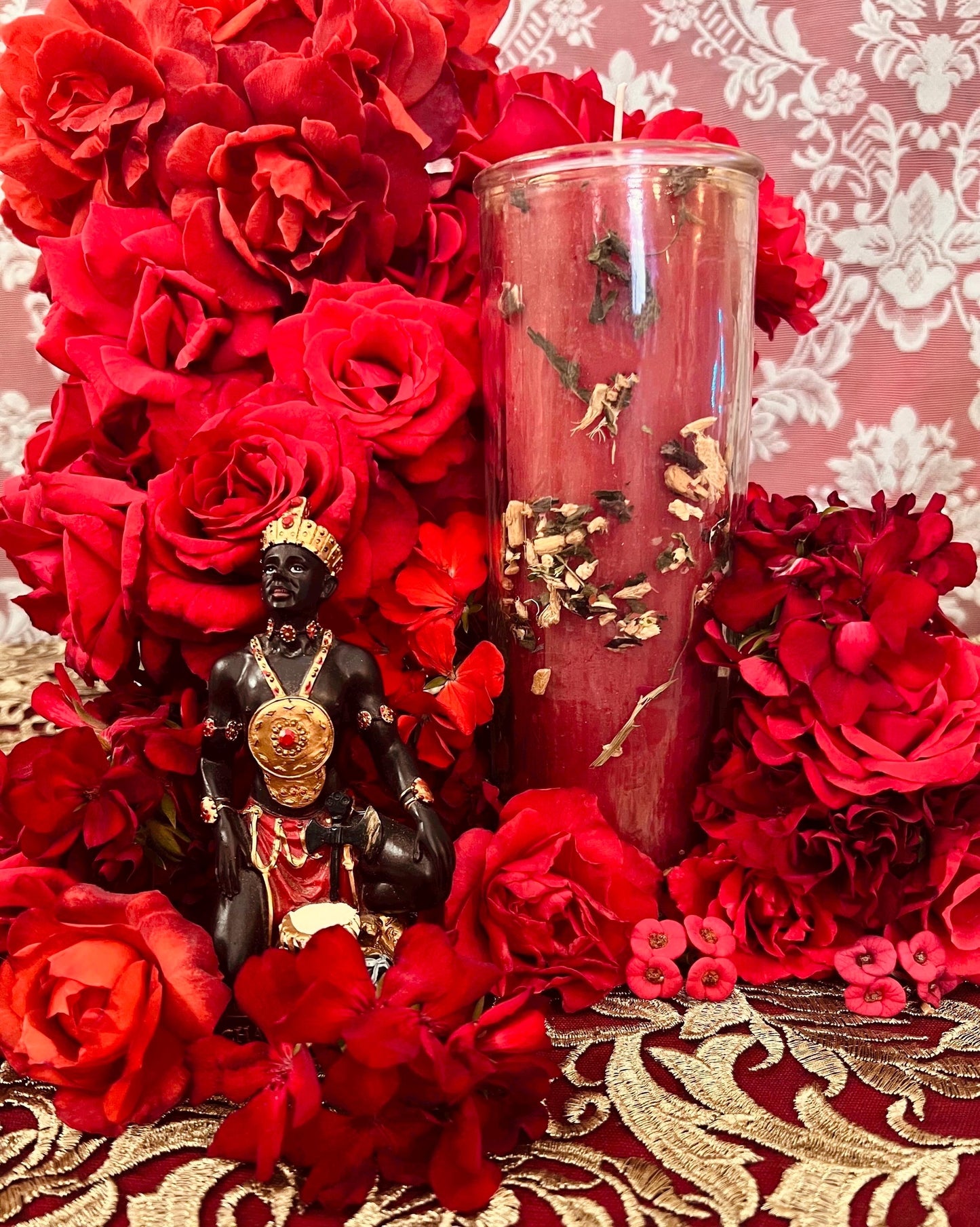 Chango Macho Vigil Candle + Abundance + Overcome Obstacles + Protection + Fixed and Blessed