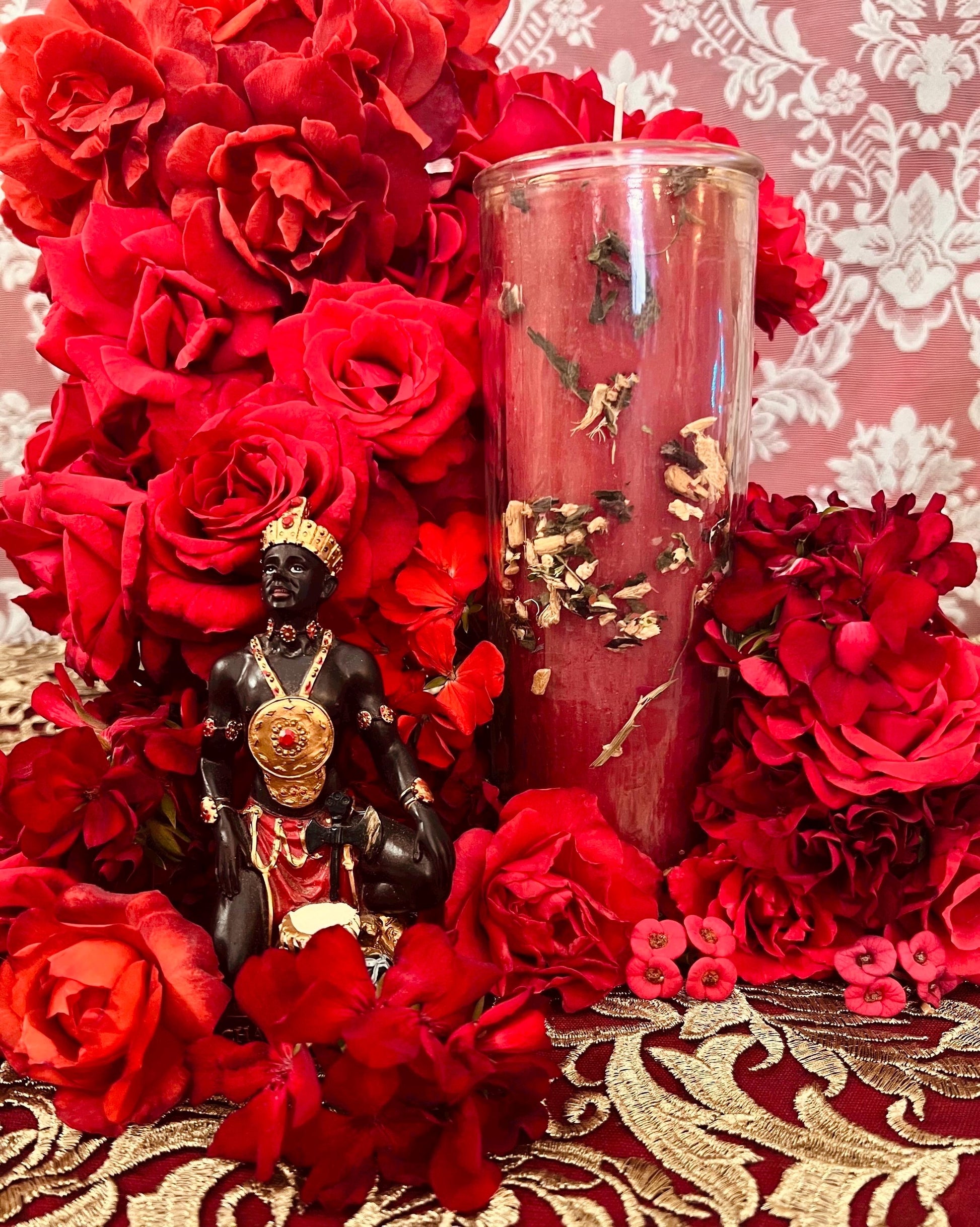 Chango Macho Vigil Candle + Abundance + Overcome Obstacles + Protection + Fixed and Blessed