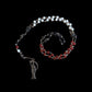 Santa Muerte Rosary + Gemstone + Blessed + Traditional Colors + Three Robes + Sterling Silver Plated Chain + Handcrafted