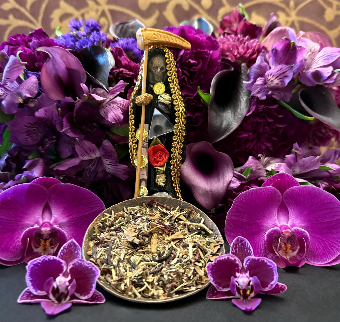 Santa Muerte Negra Herb Bath + Use Before Workings + Protection + Reverse Attacks + Hex + Remove Obstacles + Break Curses + Overcome Enemies