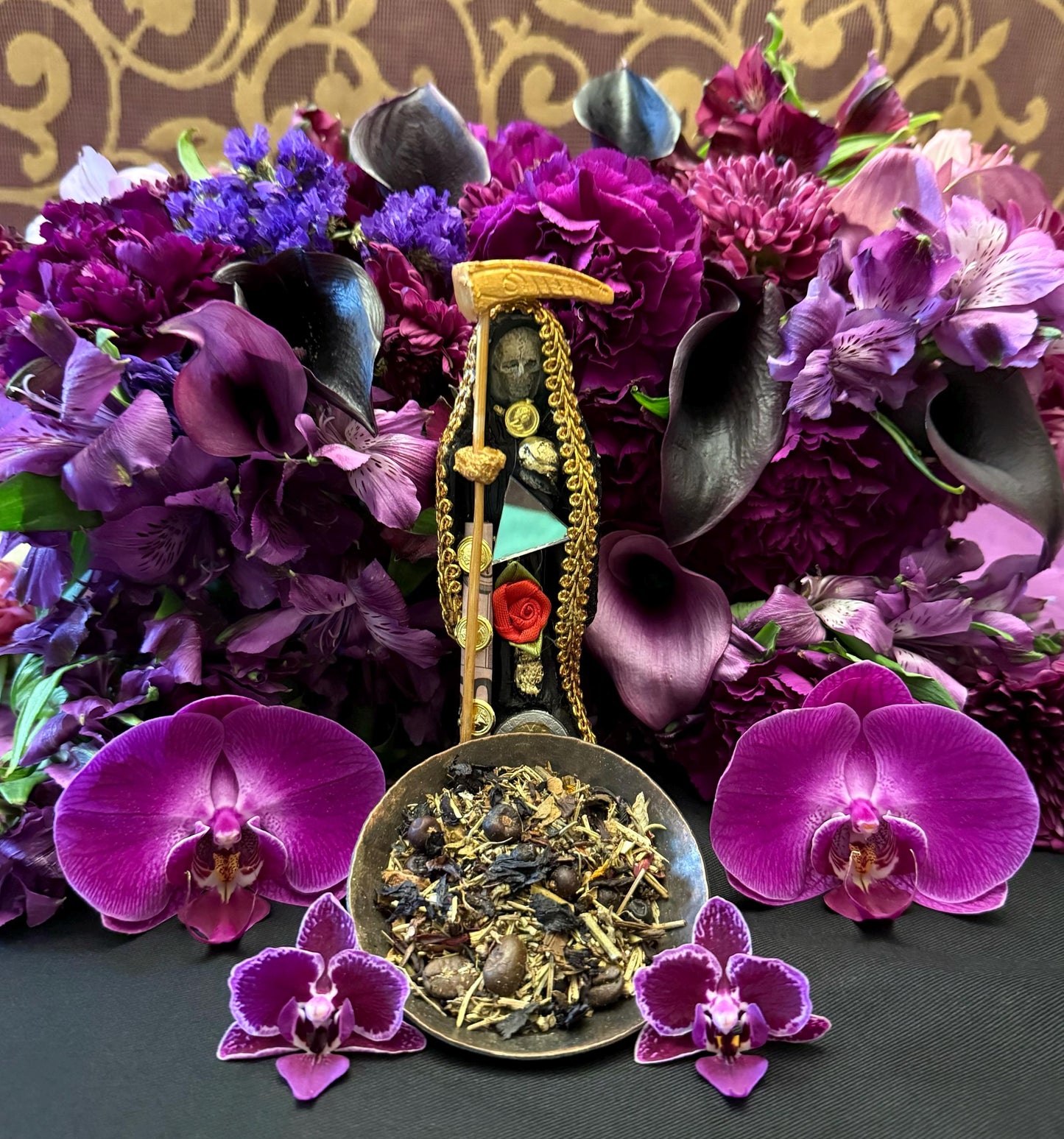 Santa Muerte Negra Herbs + Protection + Reverse Attacks + Hex + Remove Obstacles + Break Curses + Overcome Enemy + Destroy Evil + Necromancy