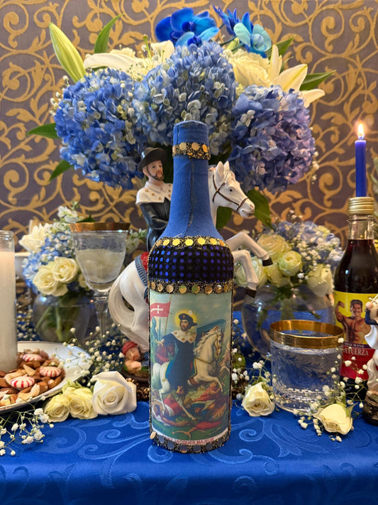 Ogou Sen Jak Boutey + Ogou Balendyo + Ogou Saint Jacques + Protection + Justice + Bottle + Product of Haiti + Spiritual Art + One of a Kind