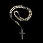 Santa Muerte Blanca Rosary de Hilo with Large Bone Beads & Santa Muerte Cross + Blessed + Handcrafted + Rosario