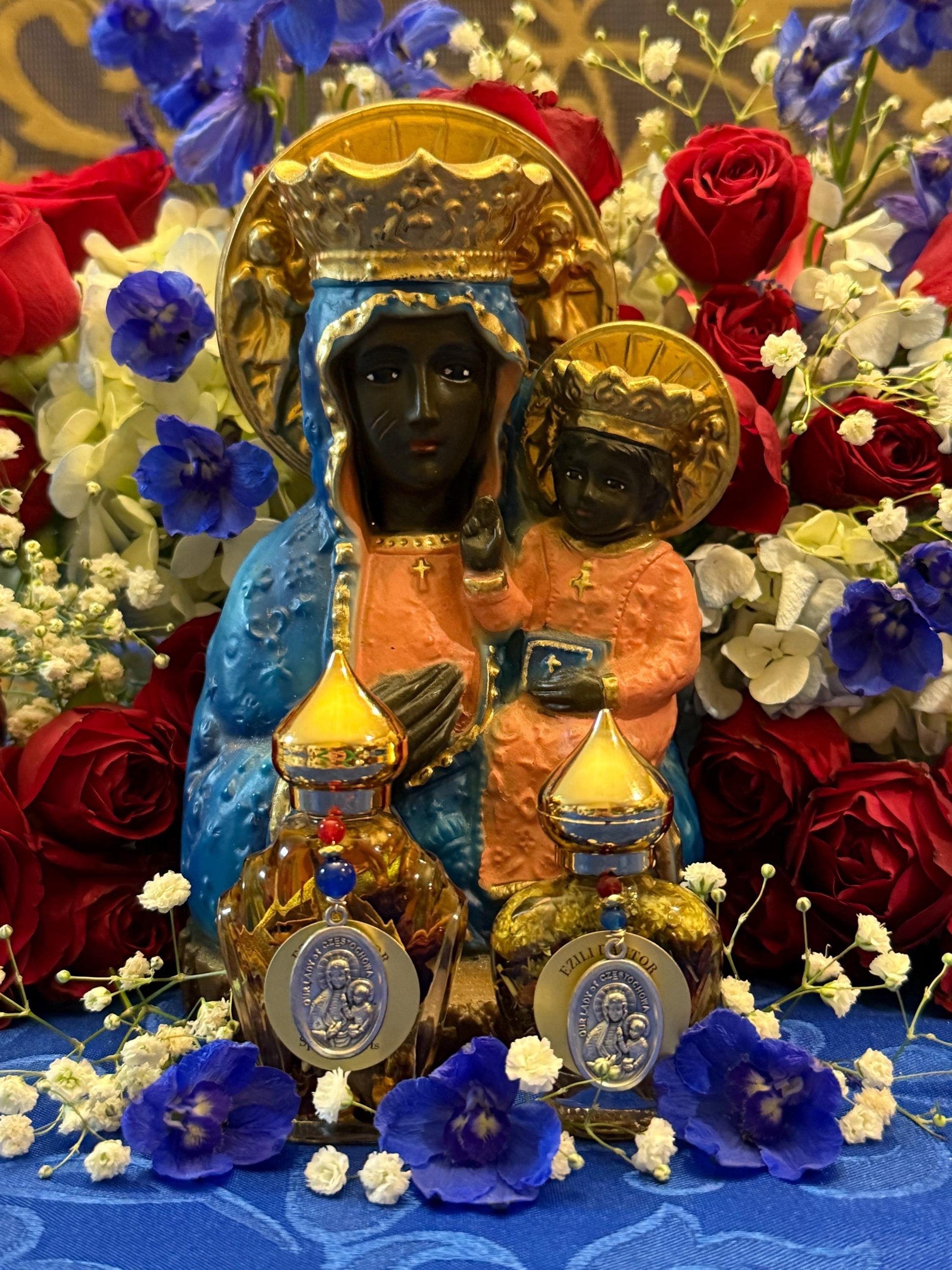 Ezili Danto Oil + Protection + Justice + Domination + Medal Blessed by Pope + Zilí Dantó + Erzulie Dantor