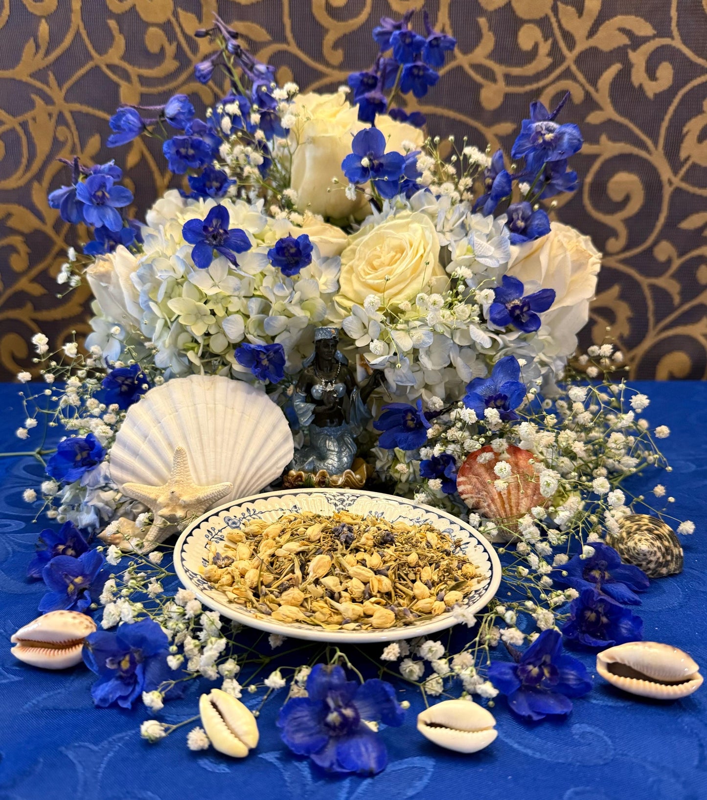 Yemaya Flower & Herb Blend + African Spirit of Family, Protection, Motherhood, and Prosperity + Orisha + Santeria + Ifa + Blessed