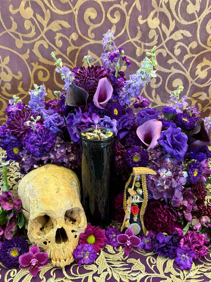 Santa Muerte Negra Fixed Candle + Protection + Reversing * Victory Over Enemies + Removing Obstacles + Justice + Necromancy