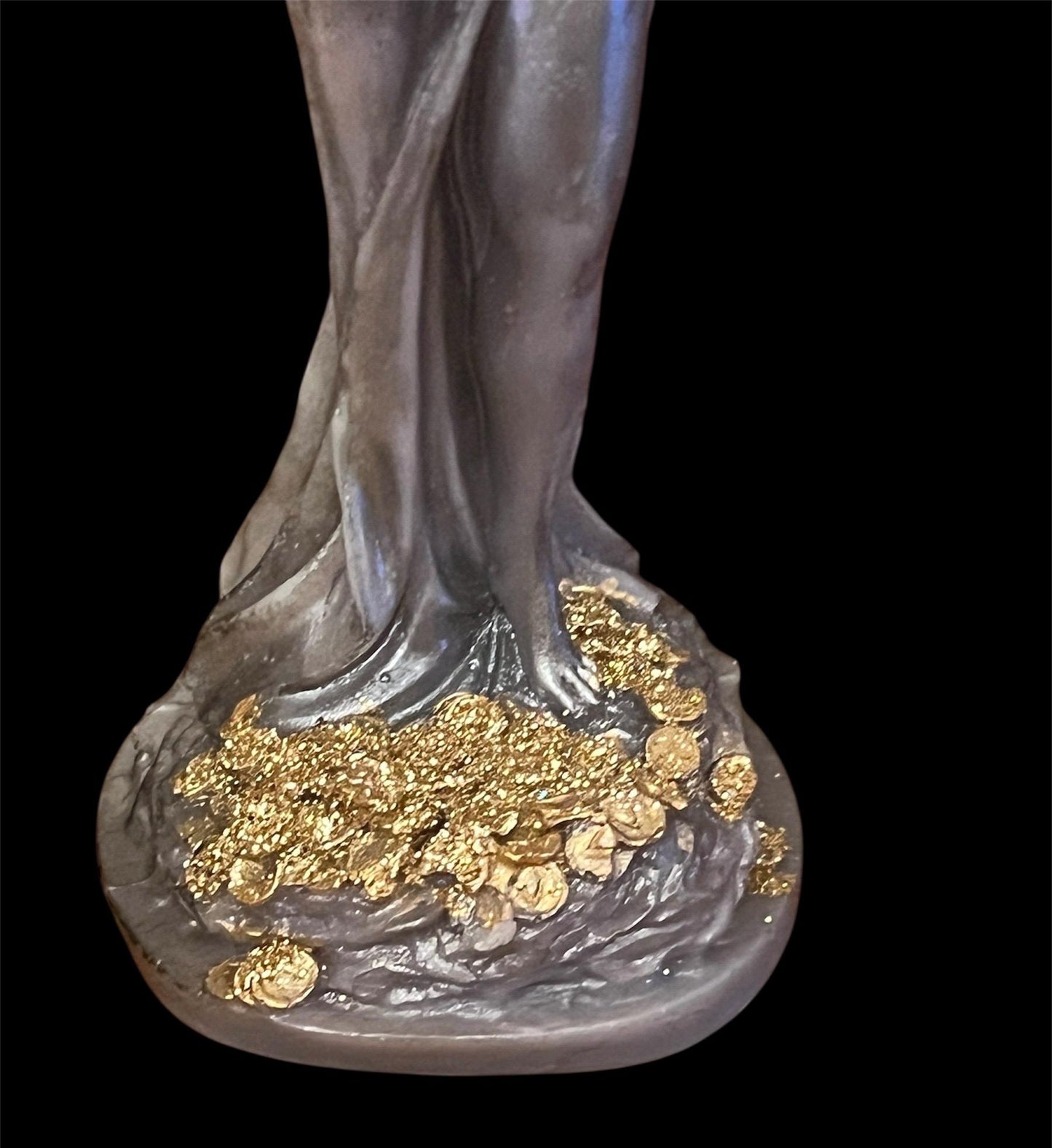 La Fortuna Fixed Candle + Tyche + Abundantia + Luck + Money Drawing + 24K Gold Leaf + Roman & Greek Goddess