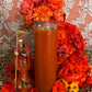 Santa Muerte Naranja Fixed Candle + Protection + Domination + Overcoming Addiction + Control + Abre Camino + Road Opener + Orange