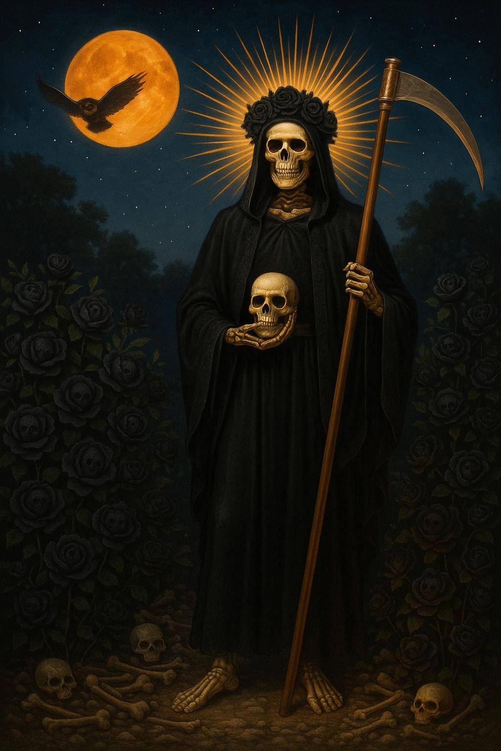 Santa Muerte Negra Amulet + Reversing + Hexing + Protection + Necromancy + Amuleto + Santisima Muerte
