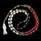 Santa Muerte Blanca Rosary de Hilo + Three Robes + Traditional Colors + Blessed + Rosario