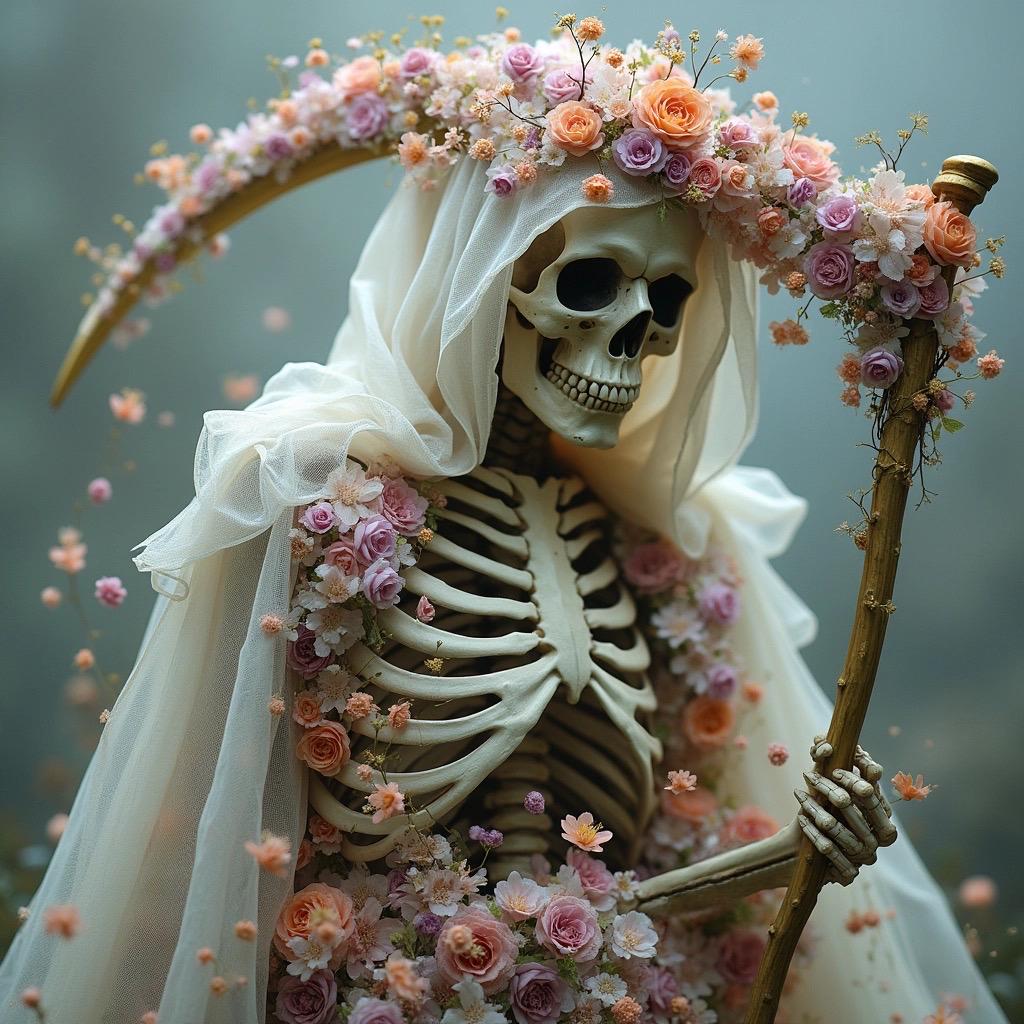 Santa Muerte Blanca Amulet + Healing + Protection + Peace + Remove Negativity + Amuleto + Santisima Muerte