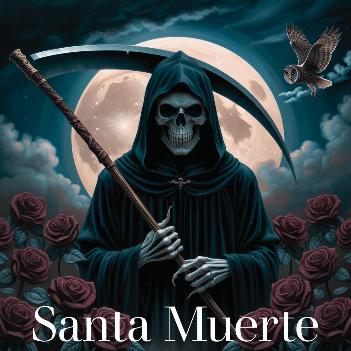 Santa Muerte Roja y Negra Amulet + Reversing + Domination + Amuleto + Santisima Muerte