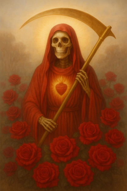 Santa Muerte Roja y Negra Amulet + Reversing + Domination + Amuleto + Santisima Muerte
