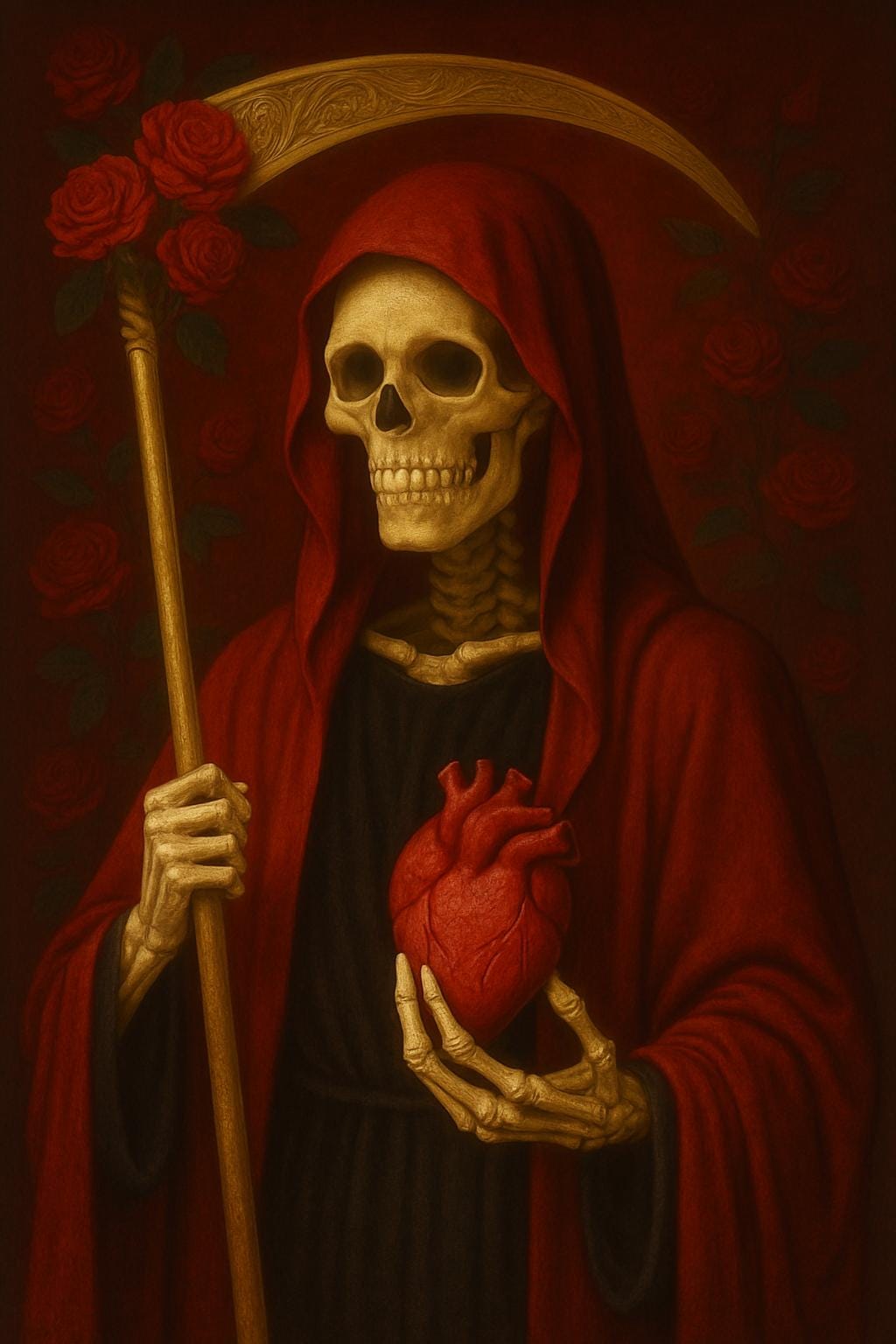 Santa Muerte Roja y Negra Amulet + Reversing + Domination + Amuleto + Santisima Muerte