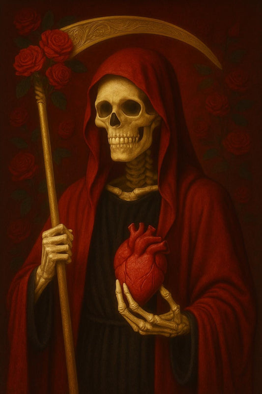 Santa Muerte Roja y Negra Amulet + Reversing + Domination + Amuleto + Santisima Muerte