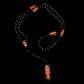 Santa Muerte Roja y Negra Rosary with Wood Beads + Blessed + Rosario + Protection + Reversing