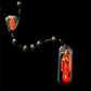 Santa Muerte Roja y Negra Rosary with Wood Beads + Blessed + Rosario + Protection + Reversing