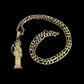 Santa Muerte Necklace + Protection + Money + Blessed + Love + Made in Mexico + Stainless Steel