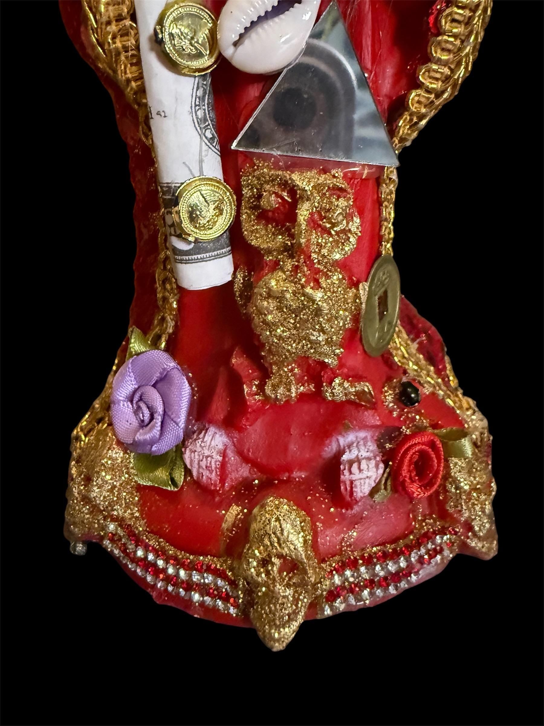 Santa Muerte Roja Statue + Baptized + Fixed + Made in Mexico + Custom