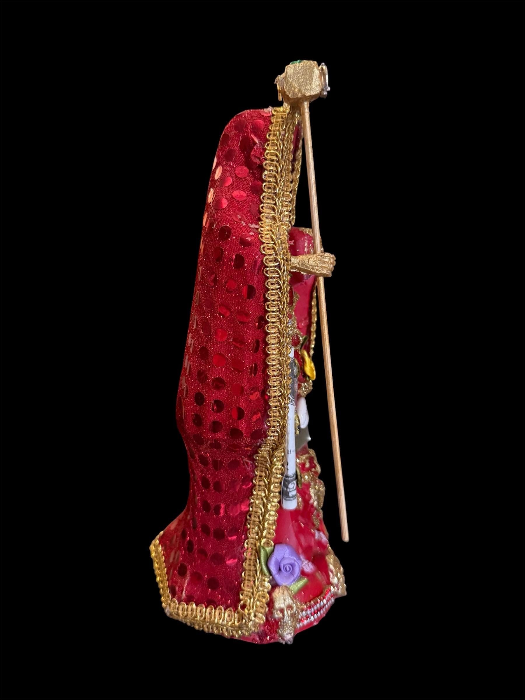 Santa Muerte Roja Statue + Baptized + Fixed + Made in Mexico + Custom