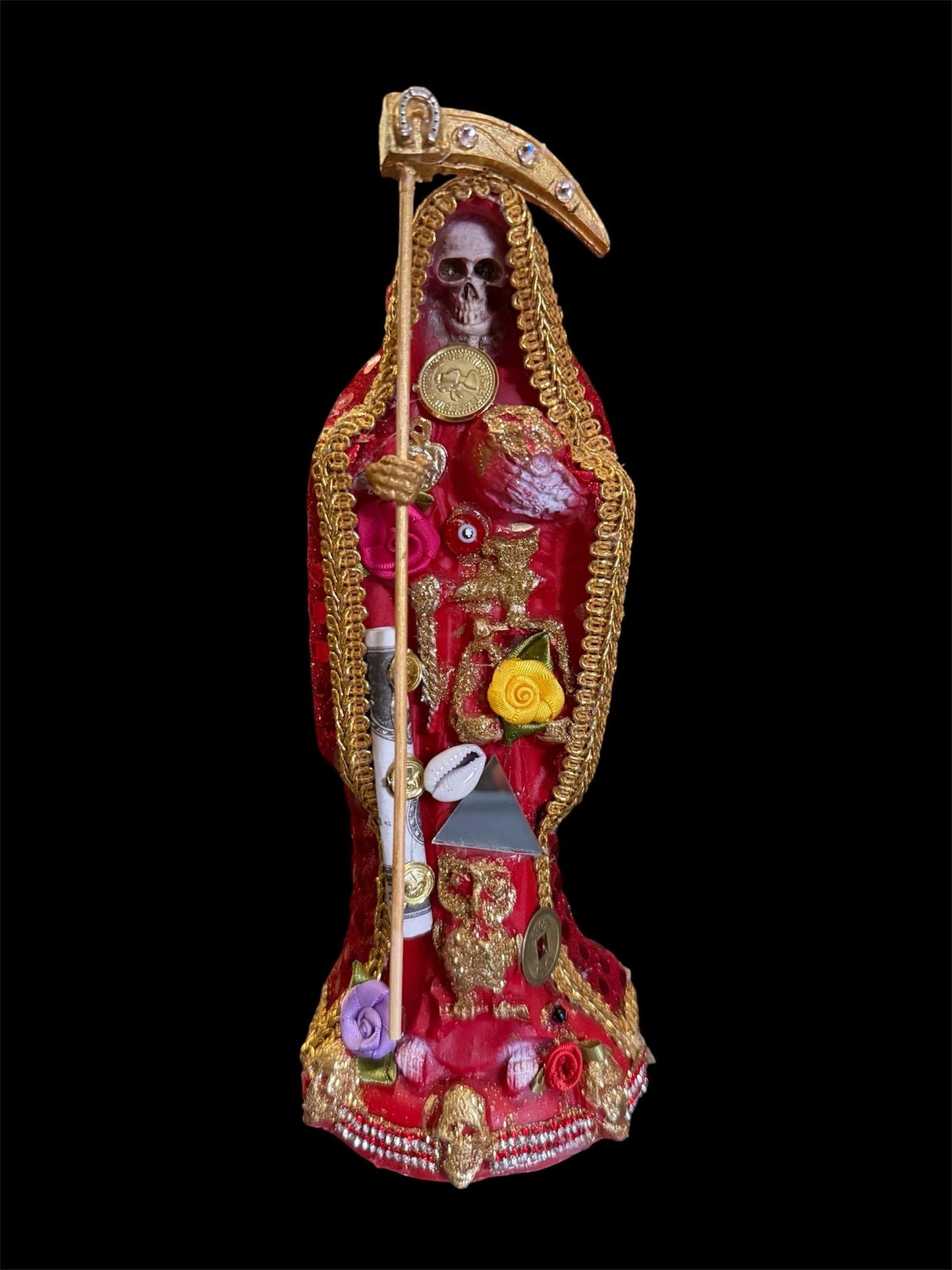 Santa Muerte Roja Statue + Baptized + Fixed + Made in Mexico + Custom