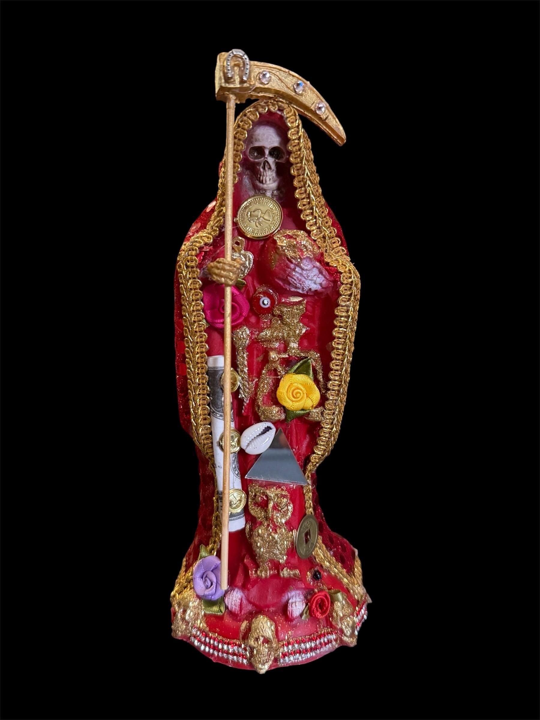 Santa Muerte Roja Statue + Baptized + Fixed + Made in Mexico + Custom