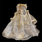 12” Santa Muerte Blanca Statue with Dress + Baptized + Fixed + Purity + Made in Mexico + 24K Gold Leaf on Scythe
