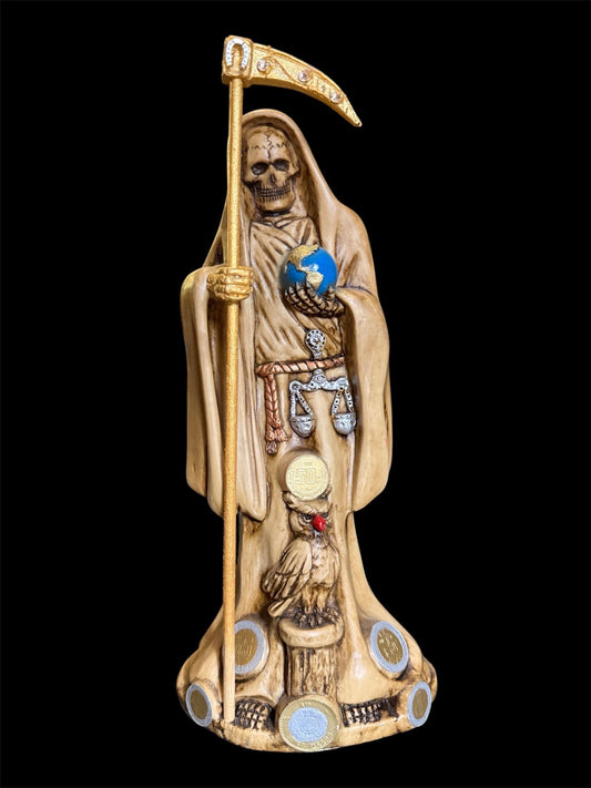 Santa Muerte Bone Statue + 12” + Hueso + Baptized + Fixed + Made in Mexico + All-Purpose