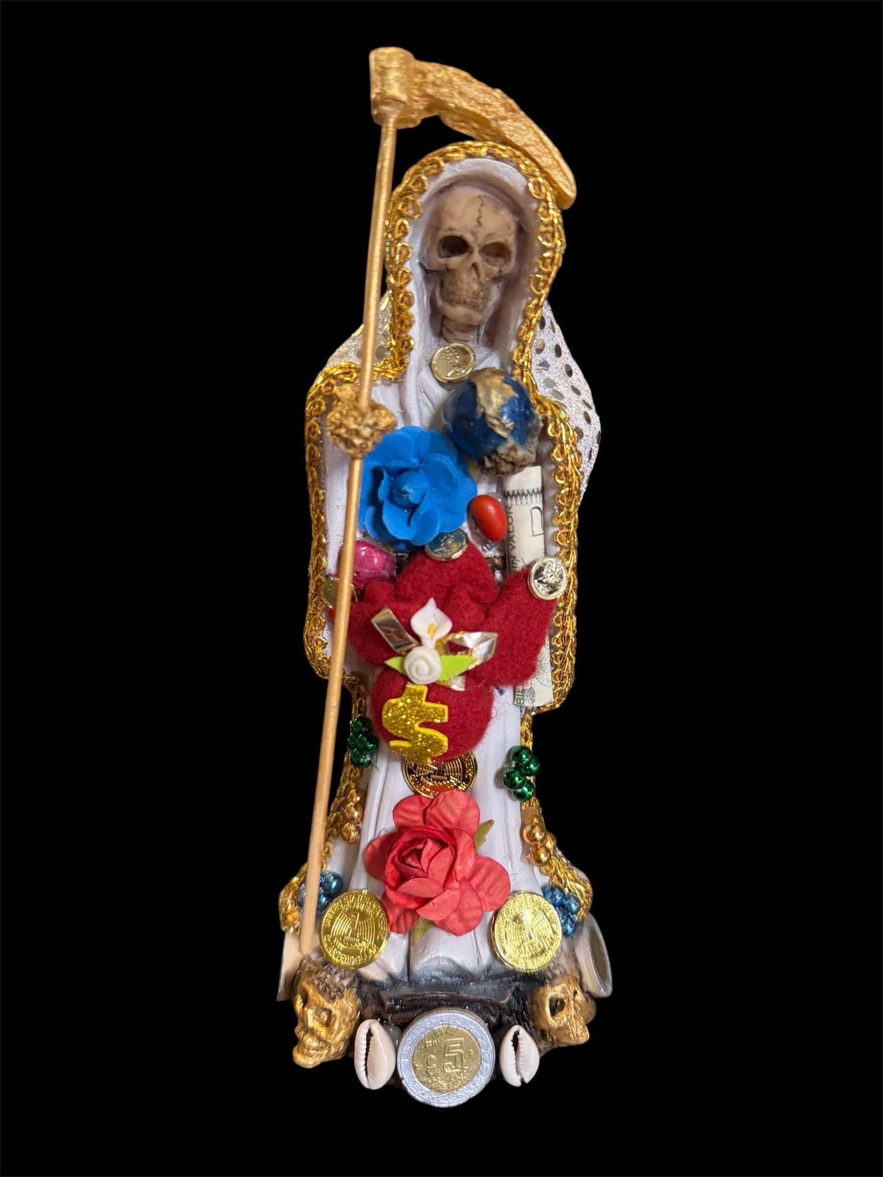 Santa Muerte Blanca Statue + 12” + Fixed and Baptized on Feast Day