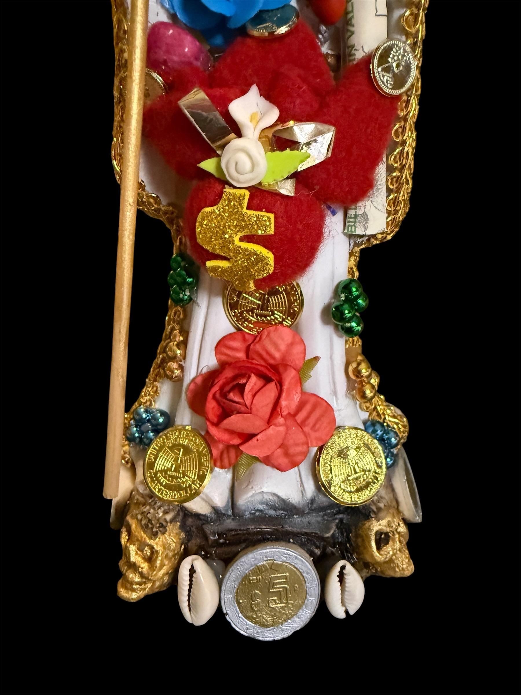 Santa Muerte Blanca Statue + 12” + Fixed and Baptized on Feast Day