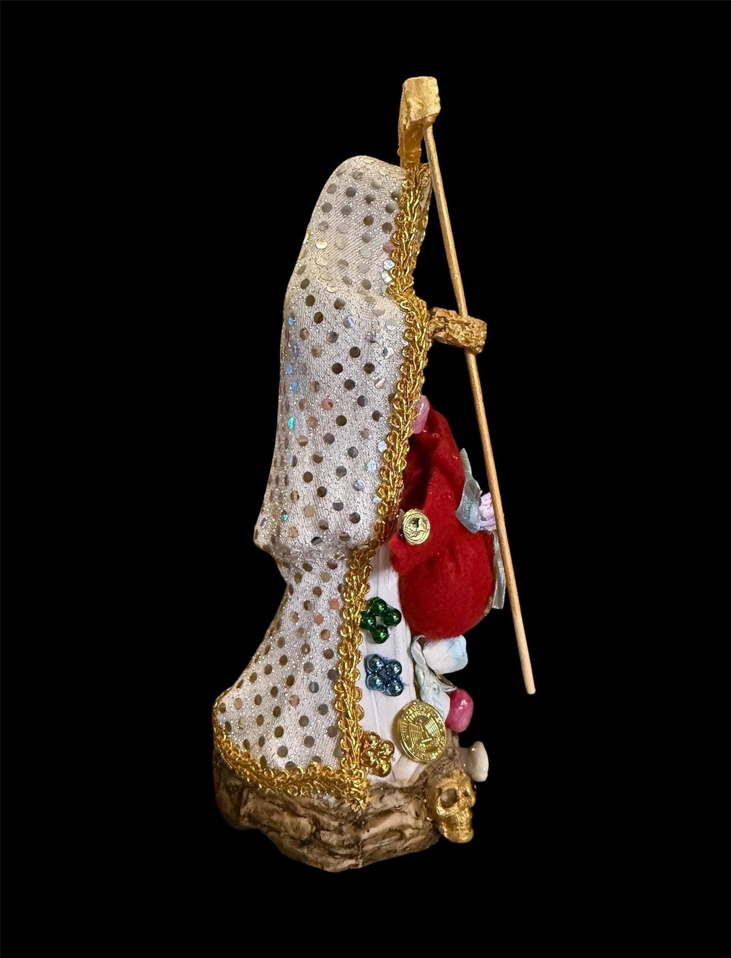 Santa Muerte Blanca Statue + Fixed + Baptized on Feast Day + Protection + Healing + Peace