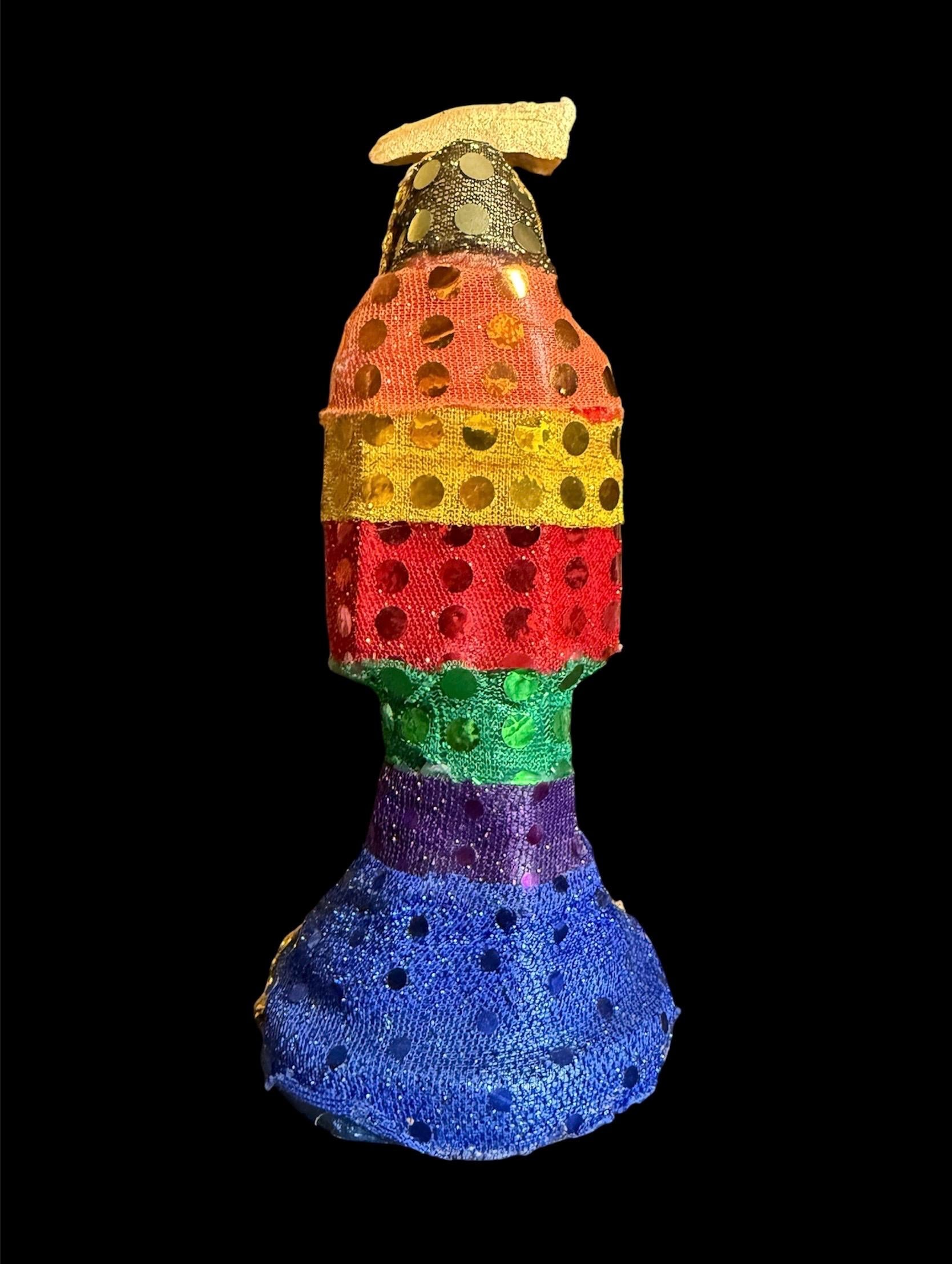 Santa Muerte Siete Colores Abundance Statue + Baptized + Fixed + Made in Mexico