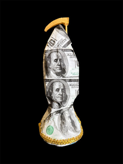 Santa Muerte Money Statue + Abundance + Prosperity + Wealth + Baptized + 24K Gold + Fixed + Made in Mexico
