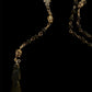 Santa Muerte Negra Rosary with Wood Beads + Protection + Reversing + Blessed + Sterling Silver Plated Chain + Handcrafted + Rosario