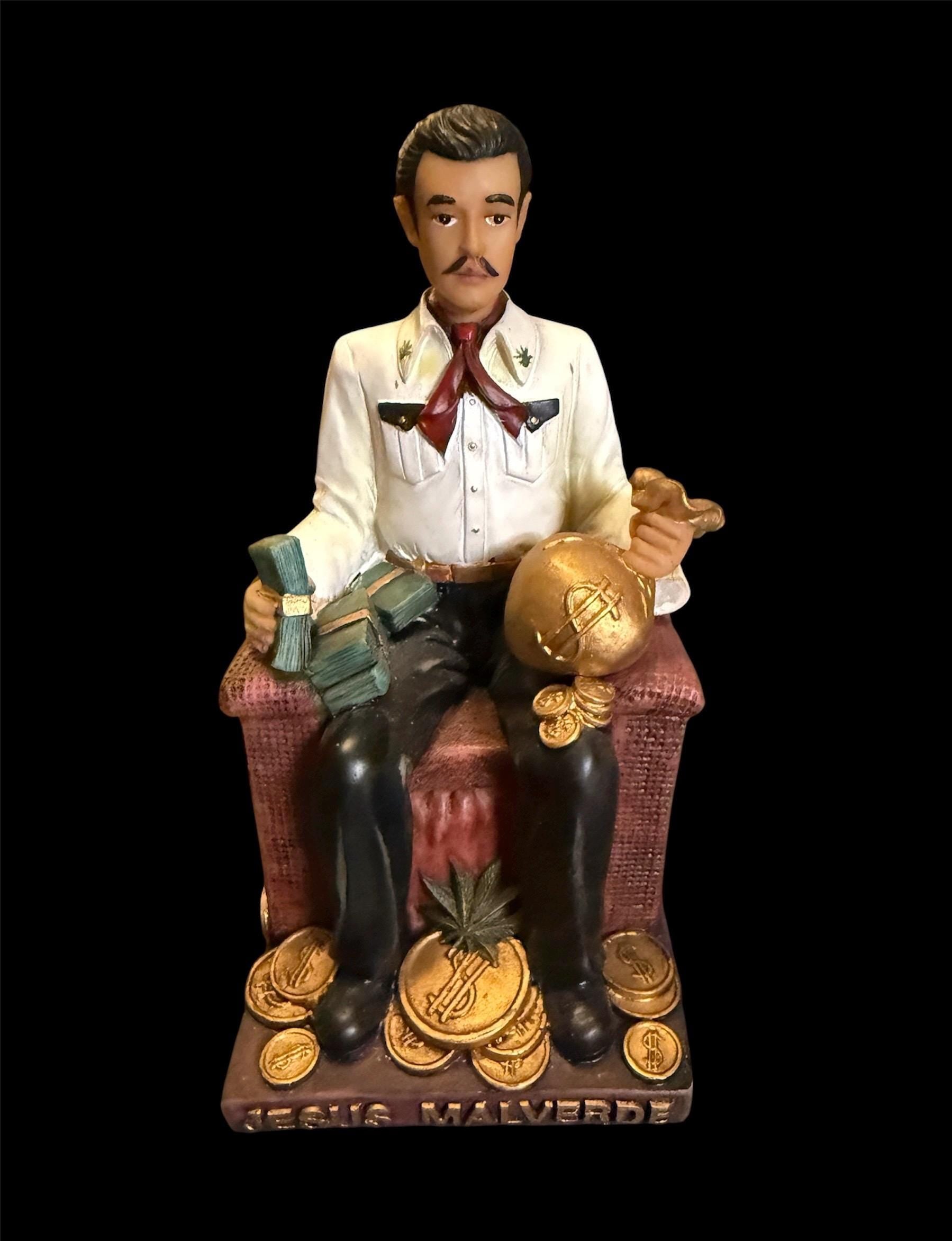 Jesus Malverde Seated Statue + Blessed