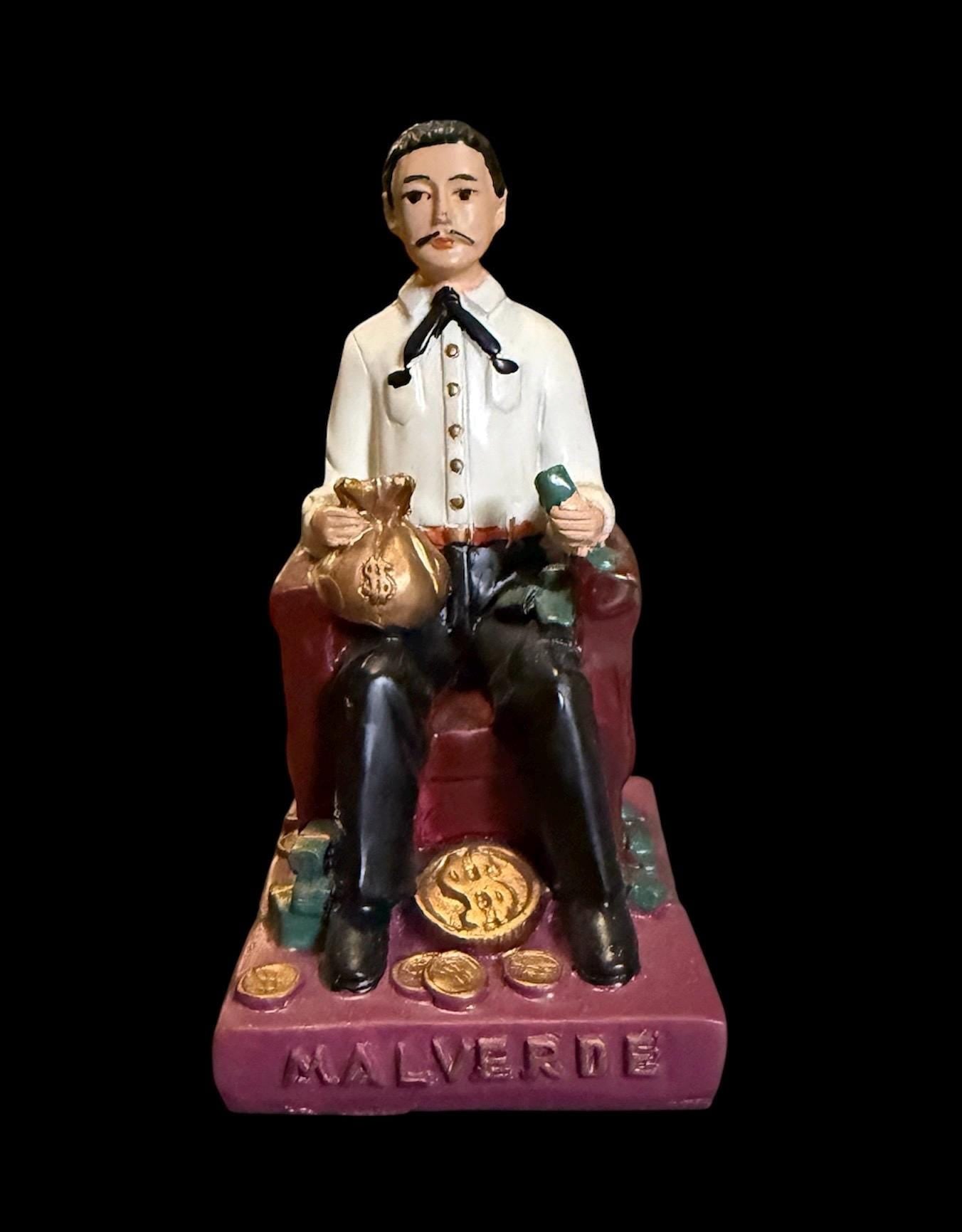 Jesus Malverde Seated Statue + Blessed