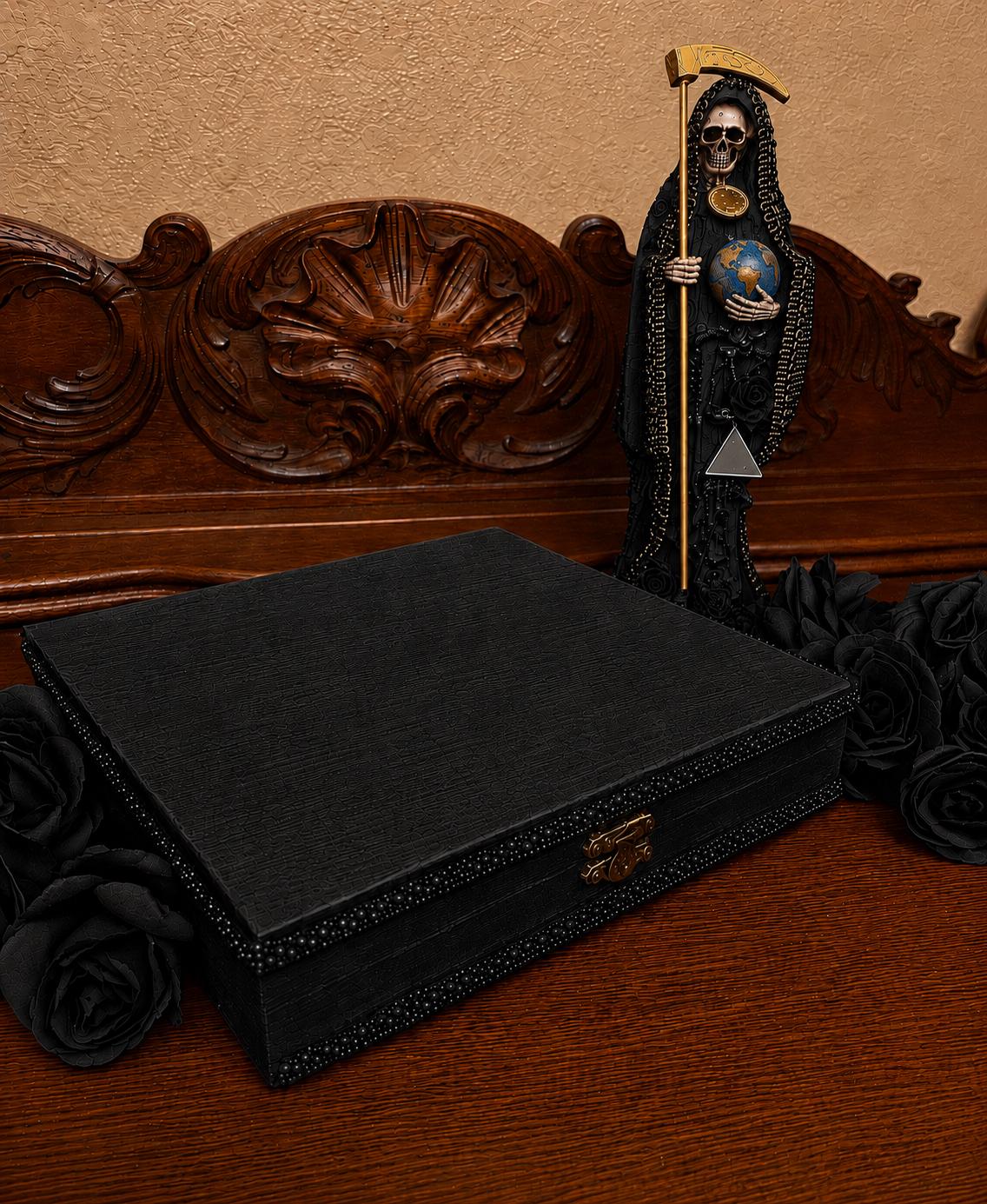Santa Muerte Negra Carga + Reversing + Hexing + Protection + Necromancy + Fixed Statue + Santisima Muerte