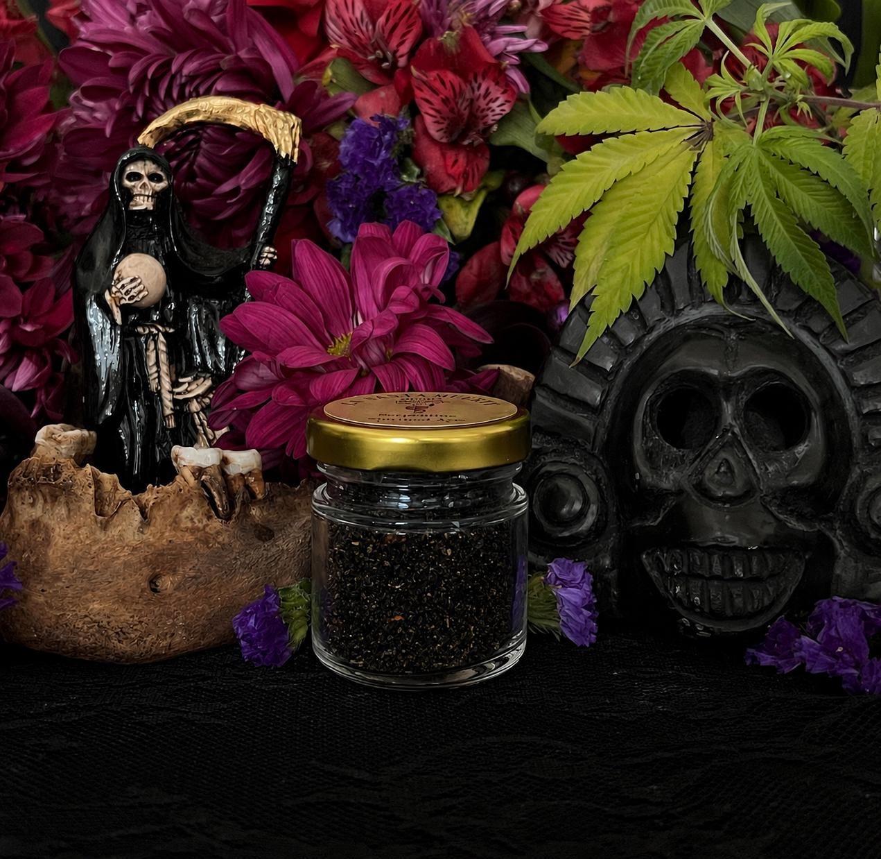 Santa Muerte Negra Incense + Protection + Reverse Negativity + Remove Obstacles + Break Curses + Overcome Enemy + Destroy Evil + Necromancy