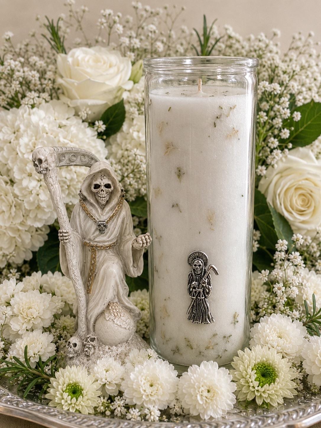 Santa Muerte Blanca Cleansing Candle & Bath