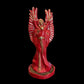 Vintage Santa Muerte Roja with Wings + Love + Victory + Prosperity + Money + Baptized + Fixed + Made in Mexico