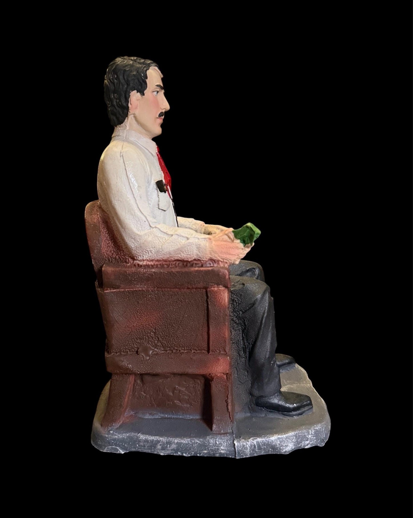 Vintage Jesus Malverde Seated Statue + Blessed + Handcrafted in Mexico + Unique