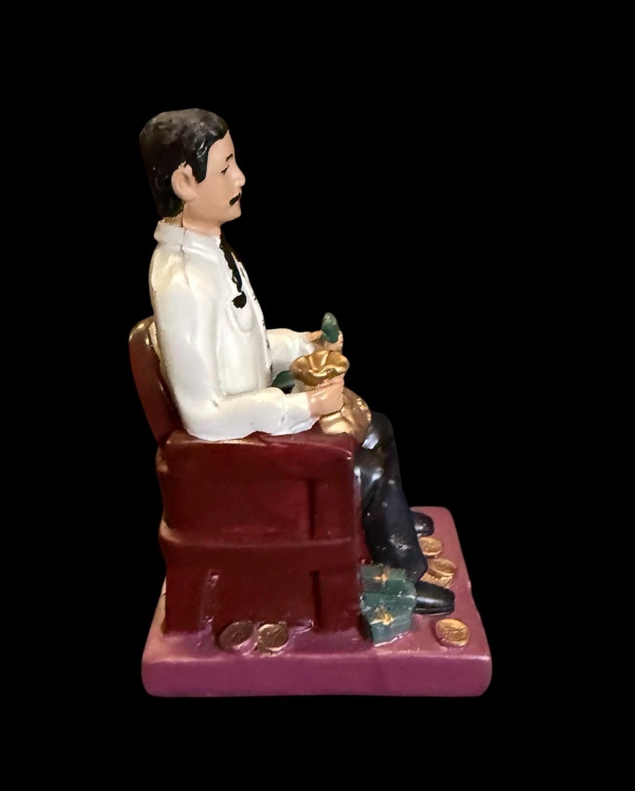 Jesus Malverde Seated Statue + Blessed
