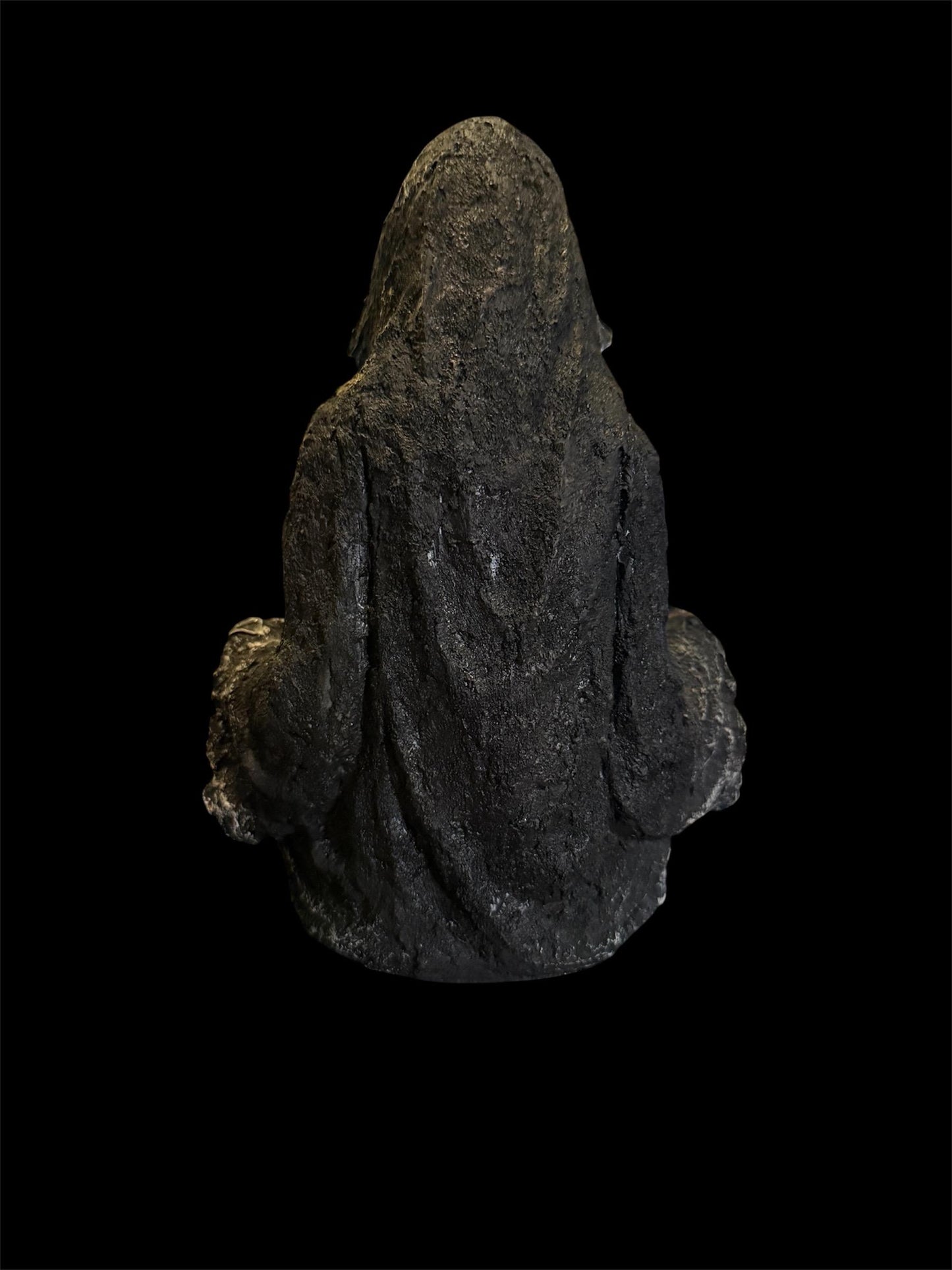 Santa Muerte Statue Looking into Geode + 8” + Lights Up + Blessed