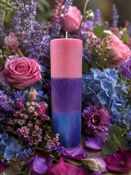 Bisexual Pride Pillar Candle + Love + Passion + Sex + Casual Encounters