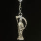 Santa Muerte Rosada Rosary + Love + Rose Quartz + Pink + Sterling Silver Plated Chain + Handcrafted + Gemstone + Rosario
