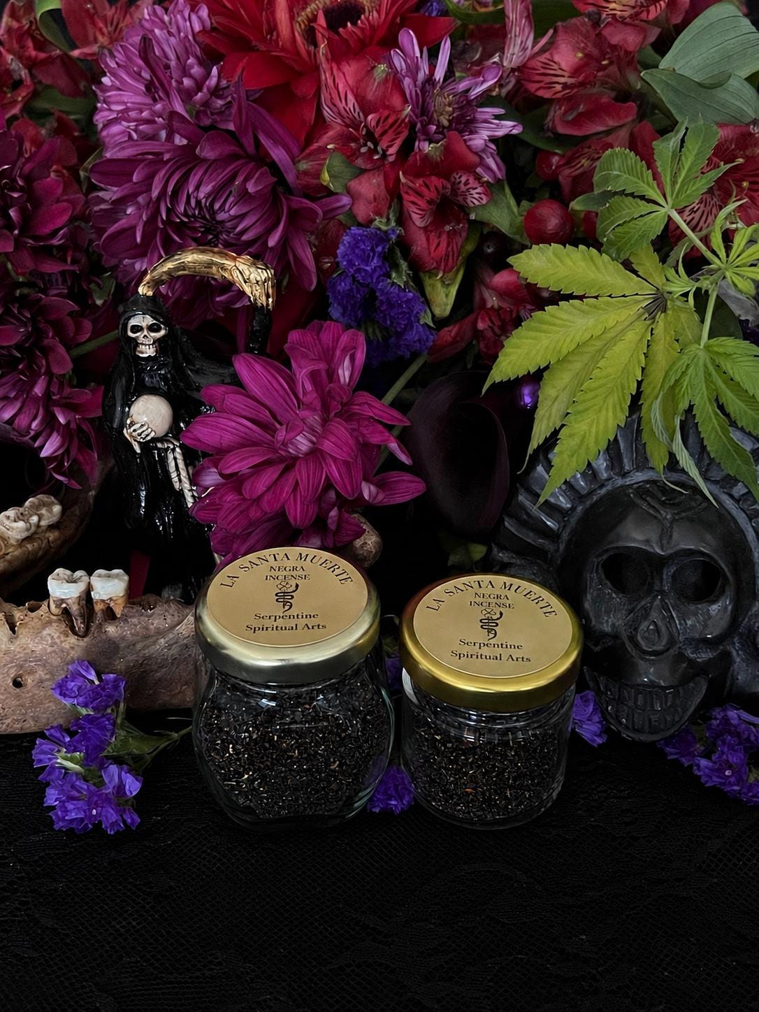 Santa Muerte Negra Incense + Protection + Reverse Negativity + Remove Obstacles + Break Curses + Overcome Enemy + Destroy Evil + Necromancy