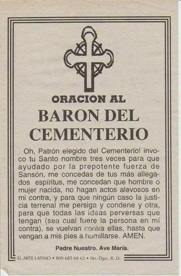 Baron del Cementerio Herbs + Money + Healing + Cleansing + Reversing + San Elias + Saint Elijah + Blessed