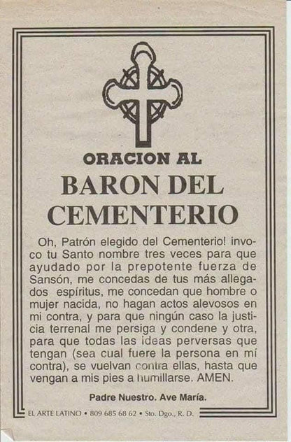 Baron del Cementerio Oil + Baron of the Cemetery + San Elias + Saint Elijah + Cleansing + Healing + Reversing + Sterling Silver